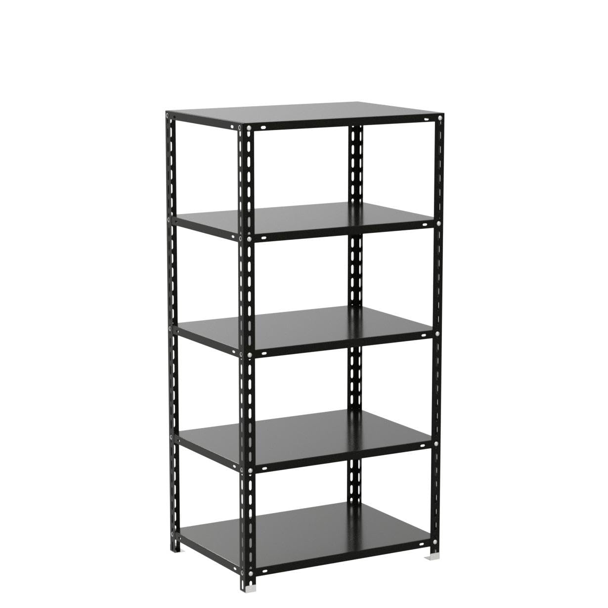 スチールラックのキタジマ NC-875 幅87.5×奥行45×高さ180cm 5段 ブラック 70kg/段