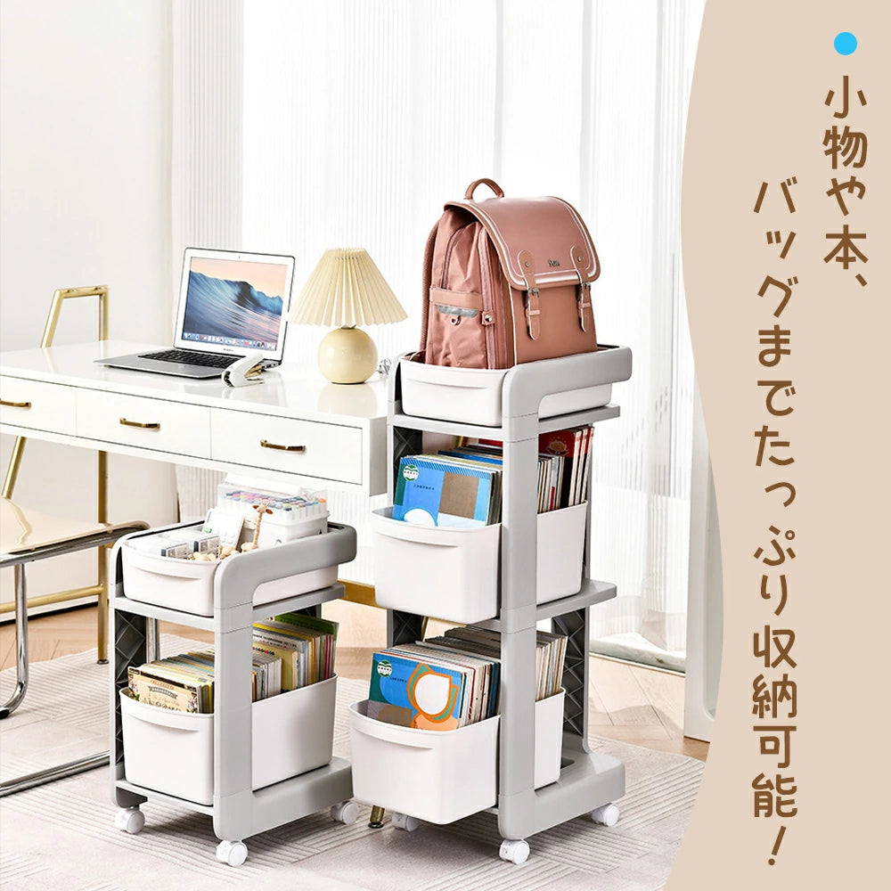 キッチンワゴン スリム キャスター付き 3段 キッチン 収納 ワゴン スチールラック キッチンラック サイドラック バスケットトローリー おもちゃ箱 オムツ入れ スチールワゴン キッチン収納 キッチン 収納