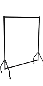 ベーシック ハンガーラック 衣類用 キャスター付き 金属製 シルバー