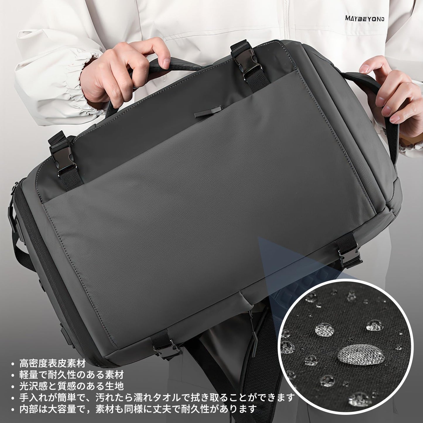 ビジネスリュック 30L大容量トラベル リュックサック 撥水生地 ジッパー スクエアバックパック 15.6インチPC対応 機内持ち込み 乾湿分離 シューズ収納 USB充電ポート付き 多機能3WAYリュックサック 通勤 通学 出張 人気 耐衝撃 おしゃれ 男女兼用