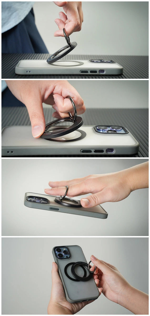 MagSafe対応 スマホリング 360度回転 マグネット式 マグセーフ 磁石 Lamicall 携帯 リングホルダー スマートフォン 指 かけ リングスタンド ロゴ見せ 取外し可能 強力 おしゃれ
