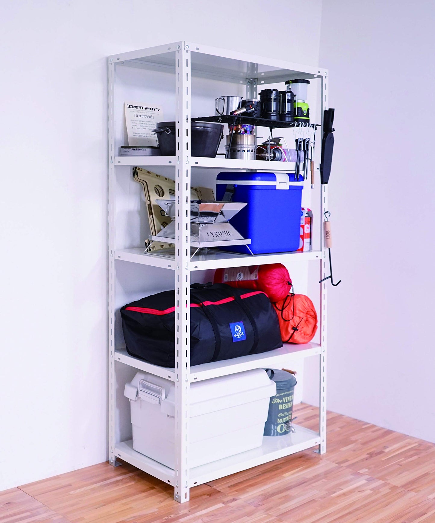 スチールラックのキタジマ NC-875 幅87.5×奥行45×高さ180cm 5段 ブラック 70kg/段