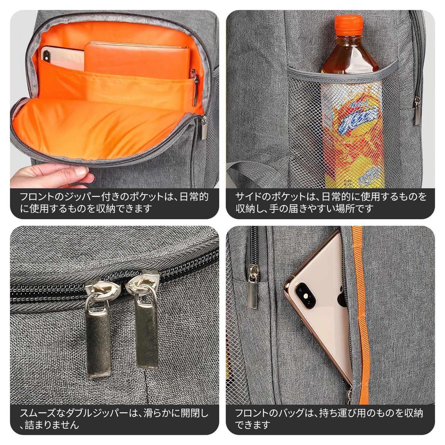 クーラーバッグ 小型 23L 保冷リュック 長さ29×幅19×高さ42cm ソフトクーラーバッグ 保冷バッグ 4層の断熱材 保冷力最強 防水 丈夫 リュック 軽量 折りたたみ おしゃれ アウトドア 防災・緊急用 保温リュック