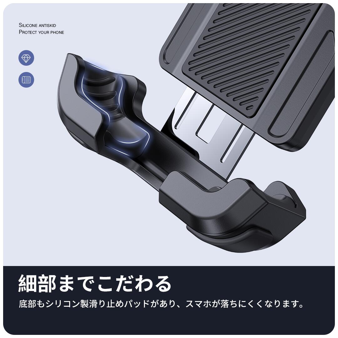 片手操作 自転車 スマホ ホルダー Lamicall 簡単取付 ロードバイク スマートフォンホルダー 携帯ホルダー バイク クロスバイ サイクリング ケータイ オートバイ ベビーカー ウーバーイーツ 360度回転