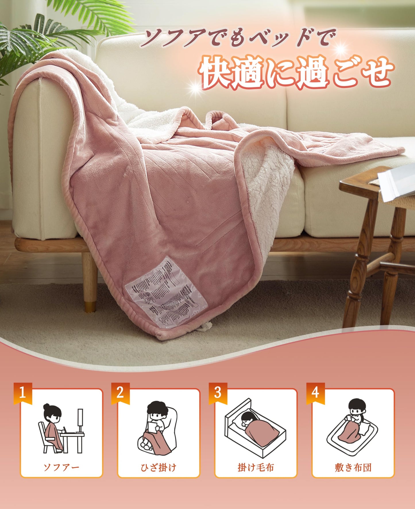 電気毛布 掛け敷き兼用 - 160×130cm フランネル電気ブランケット 9段階温度調整 10時間自動停止タイマー付 速暖 節電 丸洗い可能 暖房器具 防寒対策(グレー)