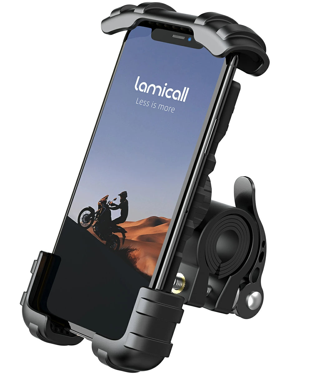 自転車 スマホホルダー 片手操作 スタンド ロードバイク バイク用 スマートフォン 携帯 スマホ固定 バイクナビ ベビーカー マウンテンバイク ママチャリ 取付 サイクリング ハンドル 配達員