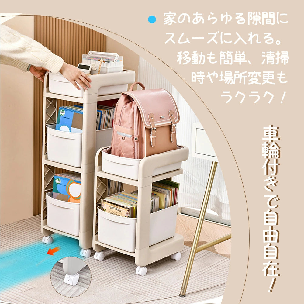 キッチンワゴン スリム キャスター付き 3段 キッチン 収納 ワゴン スチールラック キッチンラック サイドラック バスケットトローリー おもちゃ箱 オムツ入れ スチールワゴン キッチン収納 キッチン 収納
