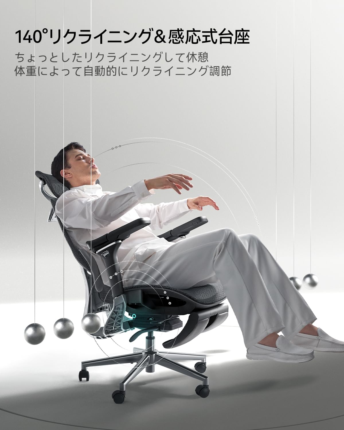 Hbada E3 Proオフィスチェア 椅子 デスクチェ 人間工学 チェア テレワーク 疲れない 人体工学椅 メッシュチェア T字背もたれ 3ゾーンランバーサポート 4Dヘッドレスト 6Dアームレスト 約140度リクライニング メッシュチェア pcチェア パソコンチェア ワークチェア 事務椅子 通気性に優れ 学習用チェア OAチェアブラック （ 6Dアームレスト オットマン有り）