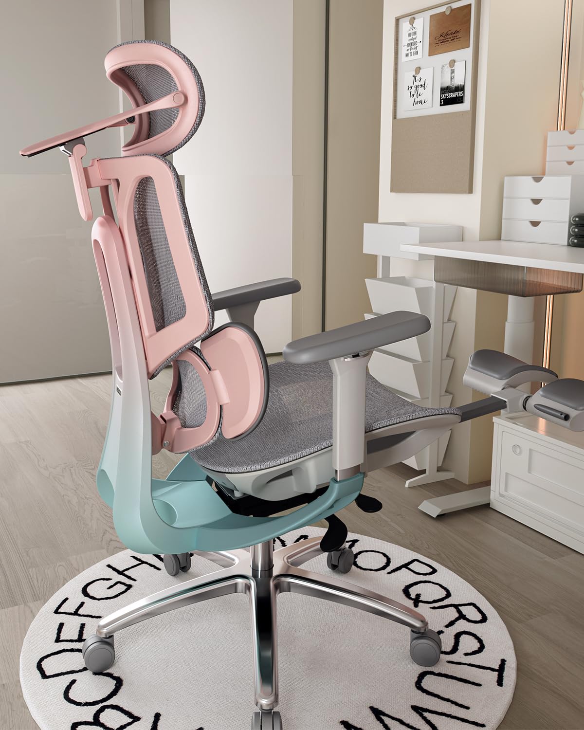 Hbada E3 Pro オフィスチェア 椅子 デスクチェ 人間工学 チェア テレワーク 疲れない 人体工学椅 メッシュチェア T字背もたれ 3ゾーンランバーサポート 4Dヘッドレスト 3Dアームレスト 約140度リクライニング メッシュチェア pcチェア パソコンチェア ワークチェア 事務椅子 通気性に優れ 学習用チェア OAチェアピンク色 （ 3Dアームレスト オットマン有り）