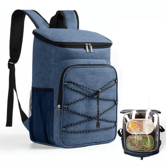 保温バックパック 大容量オックスフォード布保温・隔熱・保冷バッグ ランチバッグ 防水デザイン 弁当箱 容器 アウトドア作業用バックパック バックパック 防漏保冷バック 旅行・キャンピング用 ランチ収納バッグ