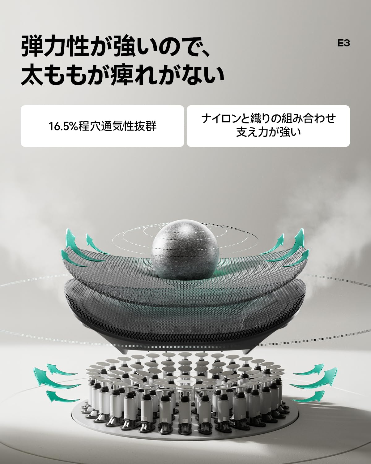 Hbada E3 Air オフィスチェア 椅子 デスクチェ 人間工学 チェア テレワーク 疲れない 人体工学椅 メッシュチェア T字背もたれ 3ゾーンランバーサポート 3Dヘッドレスト 約140度リクライニング メッシュチェア pcチェア パソコンチェア ワークチェア 事務椅子 通気性に優れ 学習用チェア OAチェア ブラック E3 (3D アームレスト・オットマンなし)