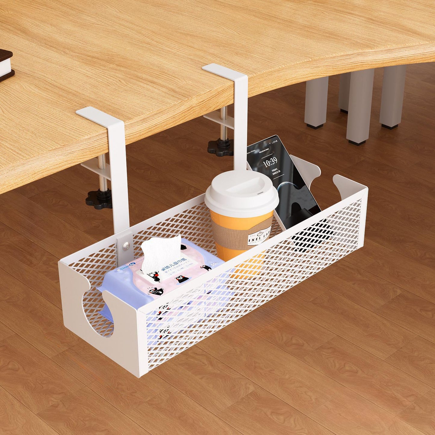 ケーブルトレー 配線隠し くぎフリードリル穴あきフリー 34x12.5x21cm 調節可能 0.5-5.3 cmデスクトップの高さに合わせて トップ向け テーブルの下配線収納 取り付け簡単 デスクテーブルゲームデスクケーブル整理