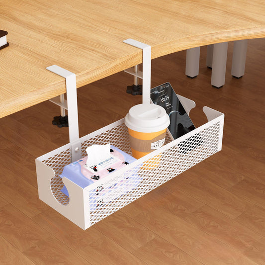 ケーブルトレー 配線隠し くぎフリードリル穴あきフリー 34x12.5x21cm 調節可能 0.5-5.3 cmデスクトップの高さに合わせて トップ向け テーブルの下配線収納 取り付け簡単 デスクテーブルゲームデスクケーブル整理