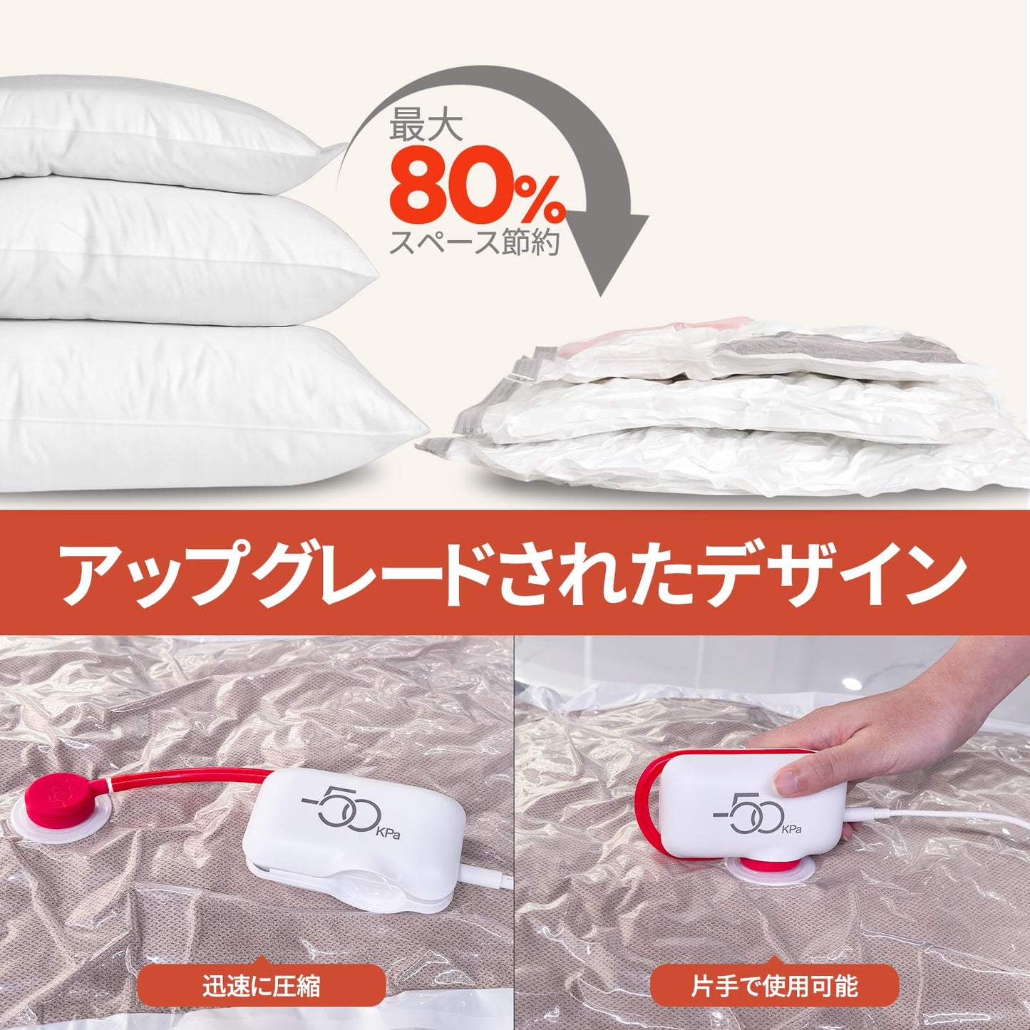 圧縮バッグ 旅行用 衣類圧縮バッグ 8枚 USB 電動ポンプ付き 40*40*3枚/40*50*3枚/40*60*2枚 衣類収納 真空収納バッグ USBポンプ 吸引器 収納バッグ 小物収納 消臭 防塵 防湿 防カビ 高密閉性 圧縮バッグ 収納圧縮バッグ 家庭用 引越し 出張 旅行