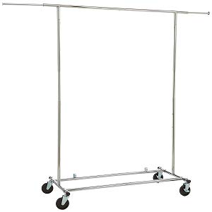 ベーシック ハンガーラック 衣類用 キャスター付き 金属製 シルバー