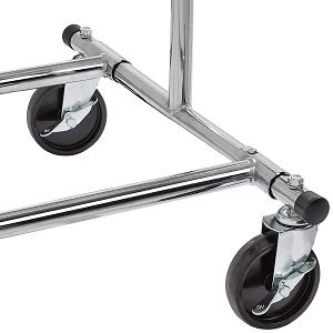 ベーシック ハンガーラック 衣類用 キャスター付き 金属製 シルバー