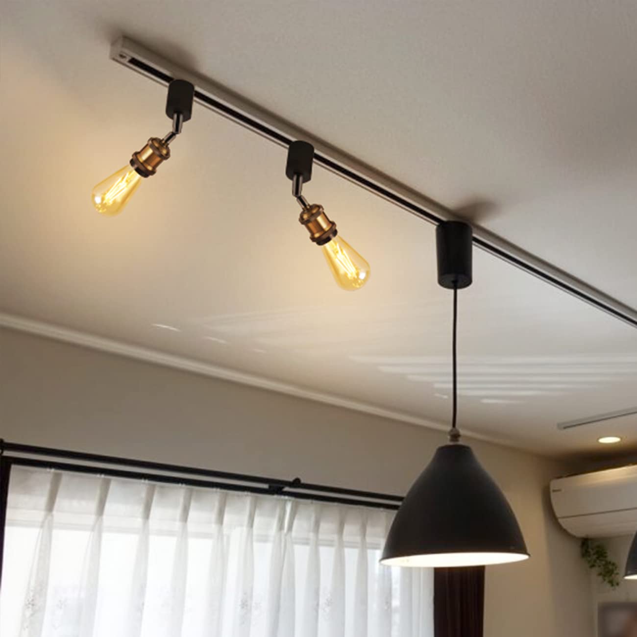 LVWIT ダクトレール スポットライト E26口金 電球なし ソケット ライティングレール 照明器具 天井照明 角度調節可能 3個セット (電球別売り)