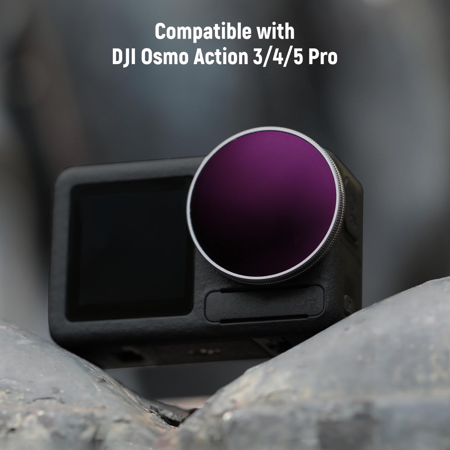 フィルターセット 4枚入り コンパチブル Action 5 Pro/4/3 スナップオン式 ND8/ND16/ND32/CPL マルチコートHD光学ガラス 減光フィルター 偏光フィルター アクションカメラレンズアクセサリー クリーニングクロス2枚付き 円偏光フィルター POV撮影用