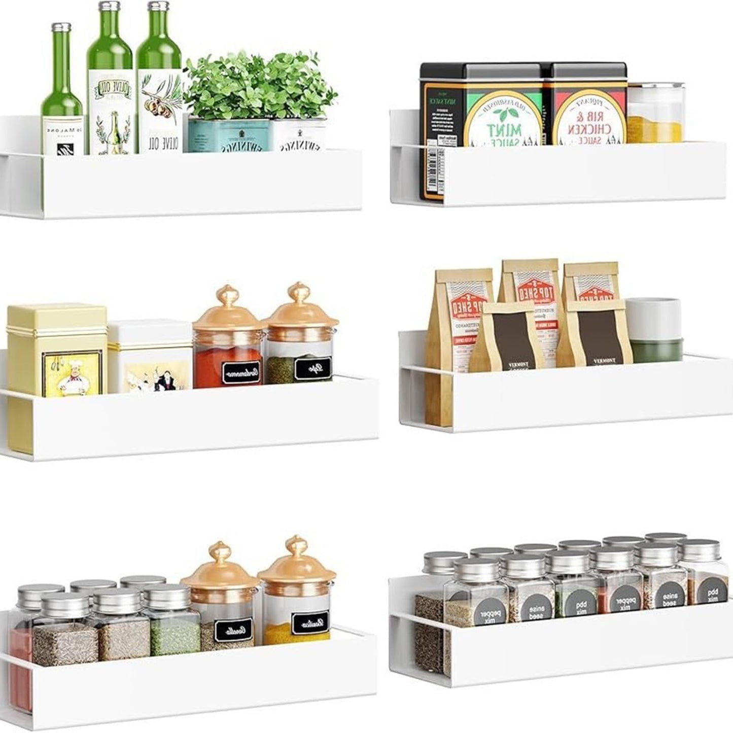 マグネット 調味料ラック 冷蔵庫側収納 ブラックカーボンスチール 耐荷重10.8kg ワイド奥行デザイン ポータブル 取り外し可能 さびにくい キッチン ベッドルーム バスルーム収納 スパイスラック3段式