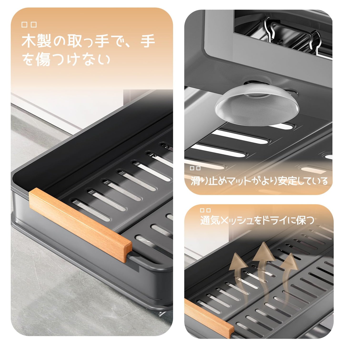 シンク下ラック 調味料収納ラック L型 2段 双方向スライド式 幅41×奥行22×高さ36cm 大容量 防錆処理済み鉄材 浴室 キッチン バスルーム ホワイト 洗面台下収納棚 小物整理 組立簡単 省スペース