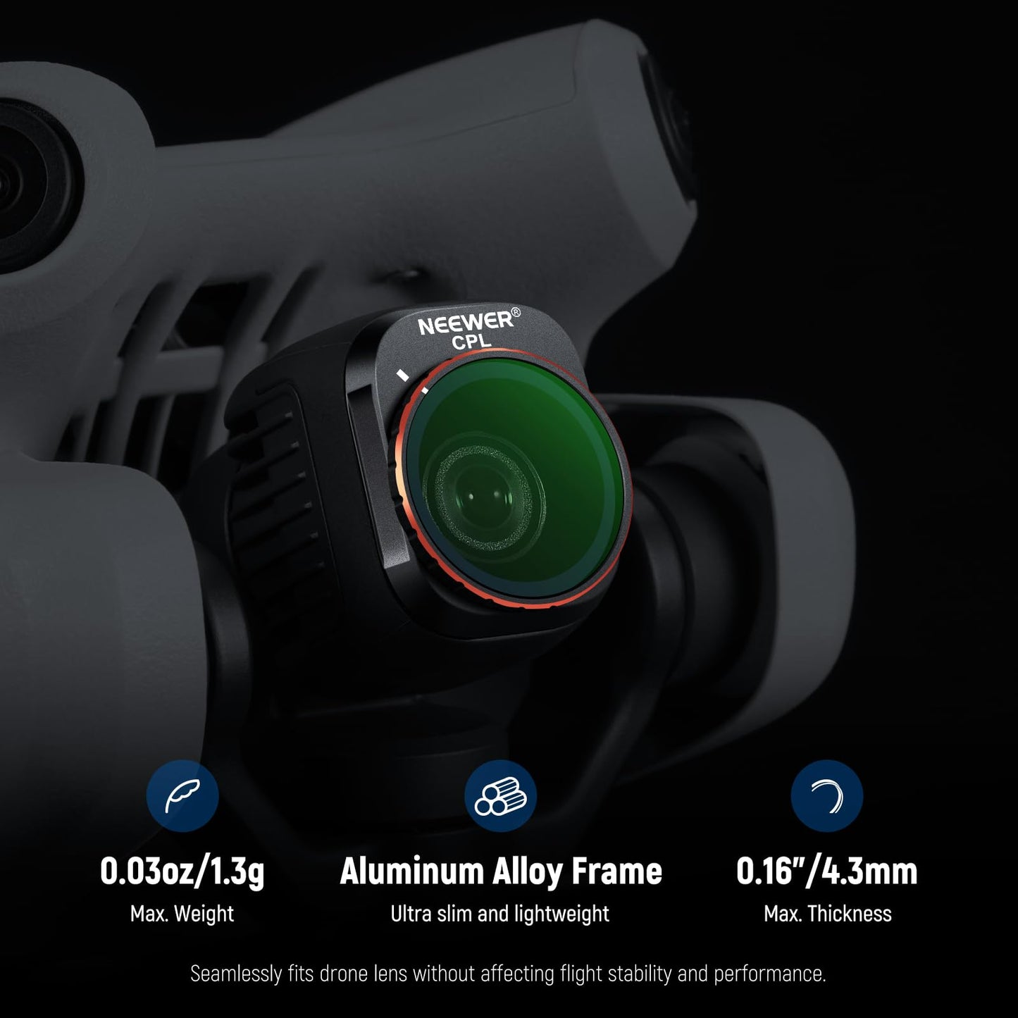 フィルターセット コンパチブル Mini 4 Pro 4枚入り ND16/ND64/ND256/CPL ねじ込み式 円偏光フィルター 減光フィルター マルチコート HD光学ガラス ドローンレンズアクセサリー+2枚クリーニングクロス