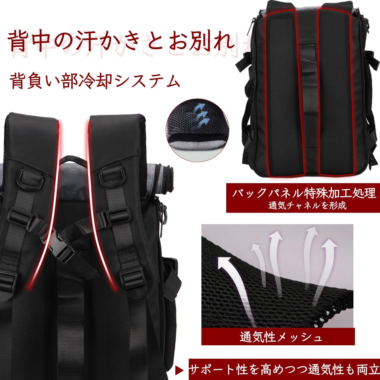 登山リュック マルチポケット収納 4wayタクティカル パック ミリタリー リュックサック 撥水加工 大容量 多機能収納性 軍用 キャンプ トレッキング 旅行 防災 避難