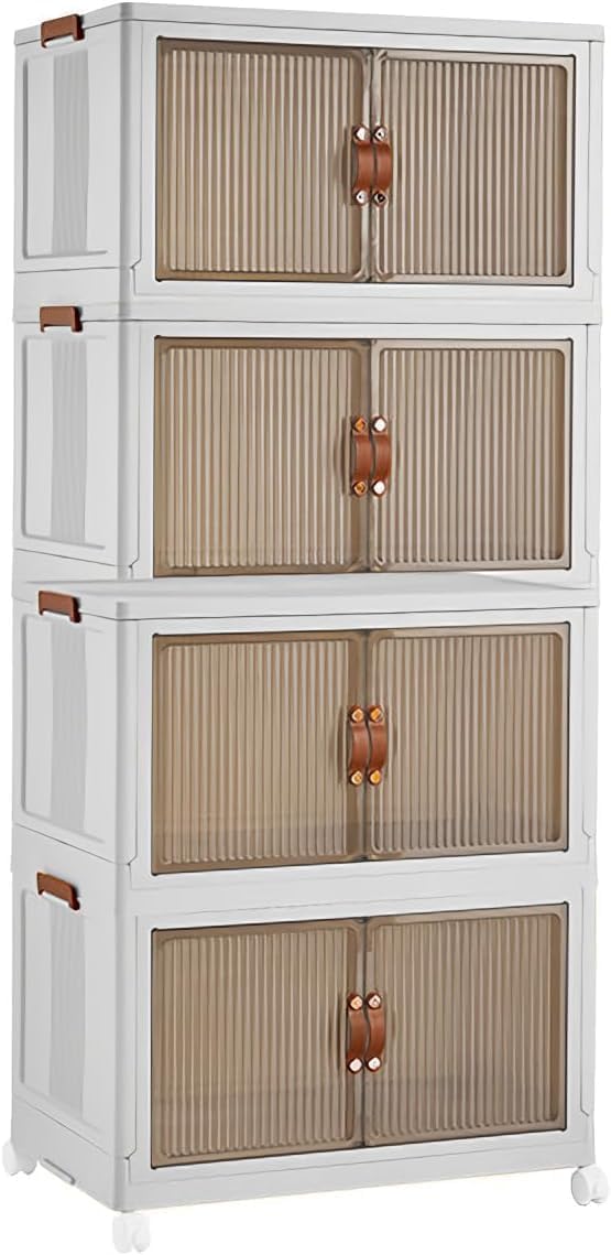 収納ボックス 折り畳み 積み重ね キャスター付き 収納ケース 衣類 書類 おもちゃ 小物 折りたたみ コンテナ ボックス 前開き 蓋付き 大容量 プラスチック おしゃれ 組立簡単 多機能 防塵 防カビ 防湿 無臭 透明 厚み 強い耐荷重 衣装ケース 収納キャビネット 家庭/車用 複数のサイズ