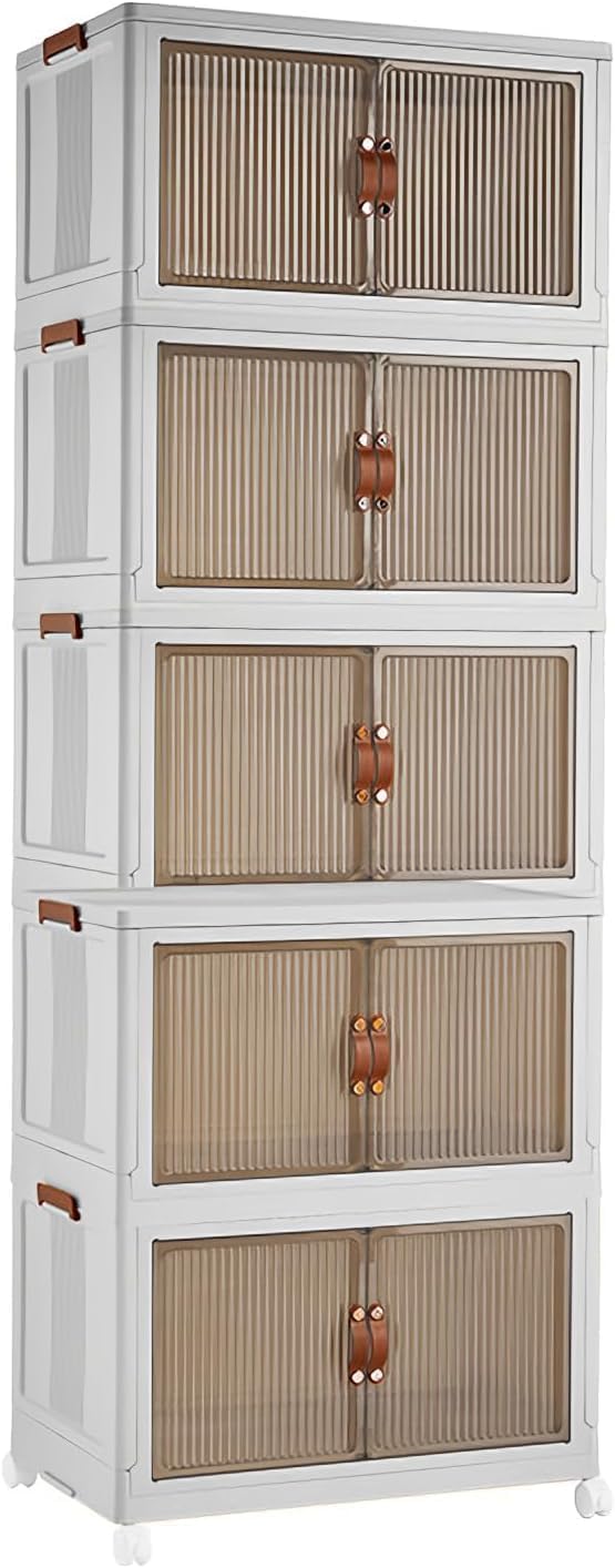 収納ボックス 折り畳み 積み重ね キャスター付き 収納ケース 衣類 書類 おもちゃ 小物 折りたたみ コンテナ ボックス 前開き 蓋付き 大容量 プラスチック おしゃれ 組立簡単 多機能 防塵 防カビ 防湿 無臭 透明 厚み 強い耐荷重 衣装ケース 収納キャビネット 家庭/車用 複数のサイズ