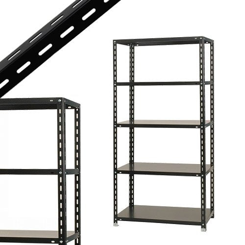 スチールラックのキタジマ NC-875 幅87.5×奥行45×高さ180cm 5段 ブラック 70kg/段