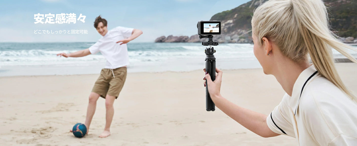 スマホ 三脚 くねくね スタンド リモコン付 Lamicall ワイヤレス ミニ三脚 フレキシブル 携帯 ホルダー アーム セルフィ セルカ棒 撮影 自撮り棒 GoPro カメラ 360度回転 コンパクト